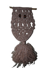 Handmade Macrame Brown OWL