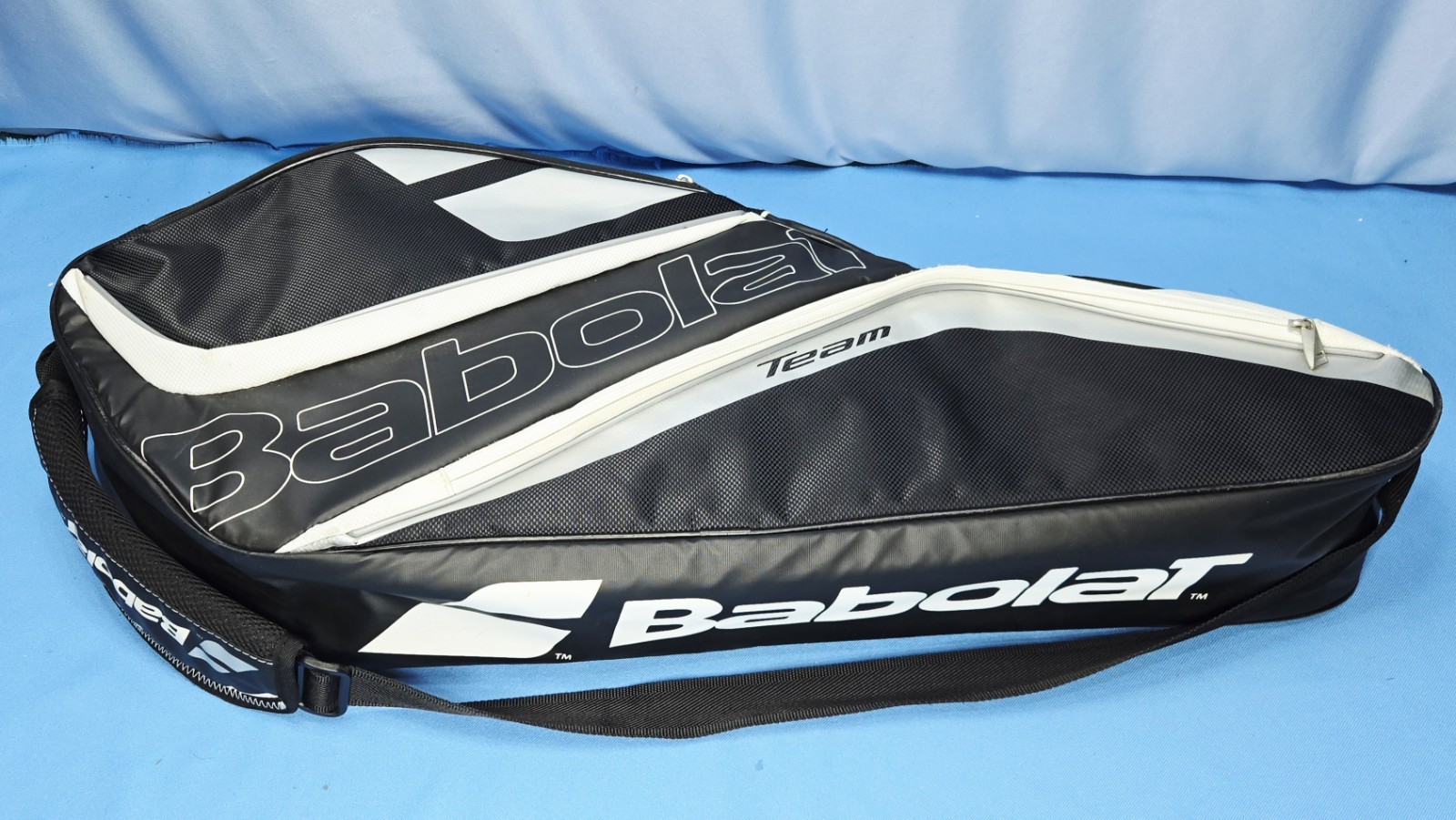 Babolat Team Line 3 Pack Tennis Bag 3 Racquet Black White Si