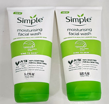 Simple Kind to Skin Moisturizing Facial Wash 5 oz 2 Pack Soap Free Face Cleanser