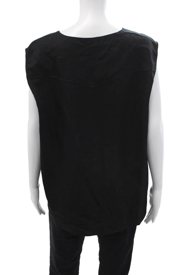 Blusa Barena Venezia Mujer Sin Mangas Modal Seda Cuello Redondo Negra Talla M Foto 3 de 4