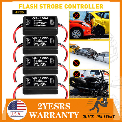 12V GS-100A LED Brake Stop Tail Light Strobe Flash Module Controller Box Module