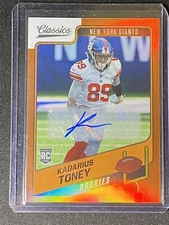 2021 Panini Classics RC Auto /10 Kadarius Toney Rookie Premium Edition Orange