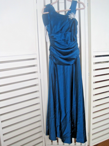 Cindy Collection Ball Brautmädchen festliches Kleid Gr. S blau Strass Pin neu mit Etikett