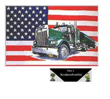 Flagge Fahne USA mit Truck 90x150 Deko Flagge USA mit LKW