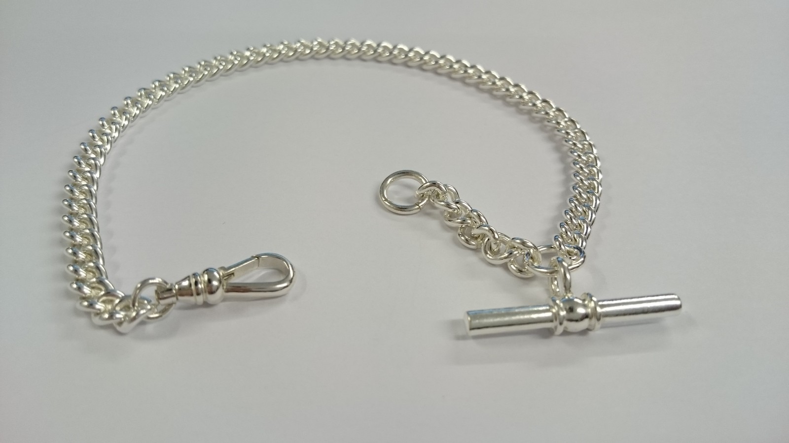 Chaîne Gourmette Albert En Argent Sterling 40cm - Double Fermoir, Résistante