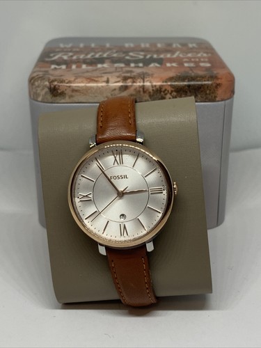 Brown Leather Analog Dial Quartz Watch 