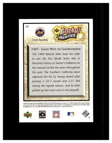 TOM SEAVER YOU PICK SEE SCANS OF EVERY CARD ALL TOM SEAVER CARDS ODD BALL METS - Bild 69 von 183