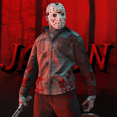JASON, FRIDAY THE 13TH, HALLOWEEN, 1/4-1/24, FIGUR, 3D-DRUCK, STATUE, WICKED
