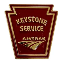 Amtrak Collector Edition Keystone Service Die Struck Enamel Lapel Hat Pin
