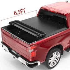OEDRO 4-Fold 6.5FT Soft Tonneau Cover For 2015- 2026 FORD F-150 F150 Truck Bed