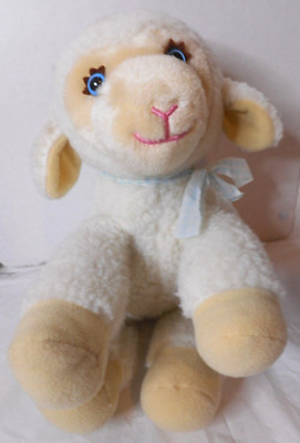 Del Monte Country Yumkin 1980's Fluffy Oatmeal Lamb Trudy Plush Stuffed Toy 13''