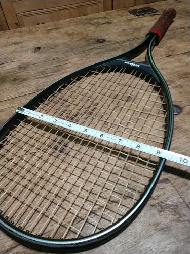 Vintage Wilson Defender Tennis Racquet 4-3/8" With Original Leather Grip & Cover - Bild 8 von 8