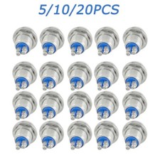 12mm Stainless Steel Boat Horn Momentary Push Button Starter Switch 5/10/20Pcs