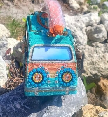 Mary Frances Catch A Wave Tropical Beach Surf Van Car Summer