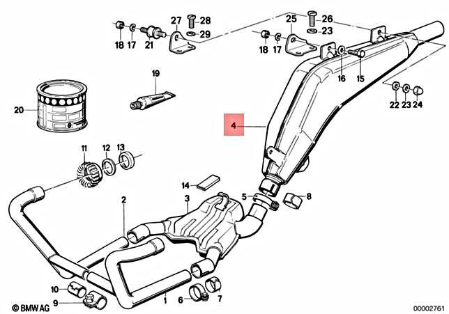 Genuine BMW 47E R 100 GS PD 80 CH Rear Silencer 18121338809 | eBay 