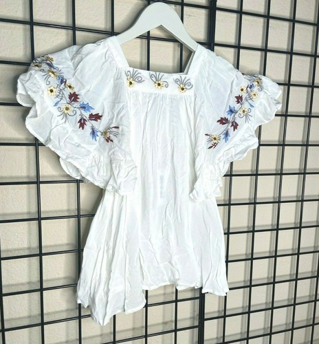 NEW NWT White Beautiful Handkerchief/Embroidery Dress-Mii love Mu 5Y fit 5/6Y - Picture 4 of 12