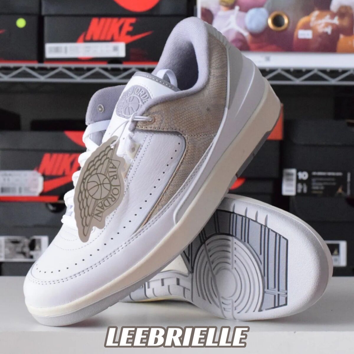 DV9956-100 Nike Air Jordan 2 Retro Low Python White Cement DV9956-100 Nike Air Jordan 2 Retro Low Python White Cement