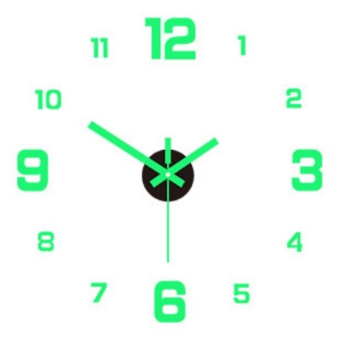 Frameless Night light Arrows Decal Home Silent Clock Living Room Office - Picture 12 of 17