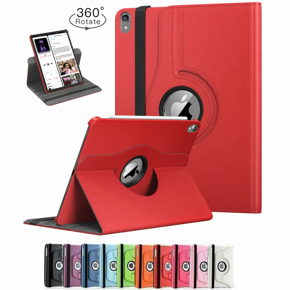For Apple iPad234 Mini 12 3 4 5 6 Air 1 2 360 Rotating Folio Case Leather Cover - Image 2 of 4