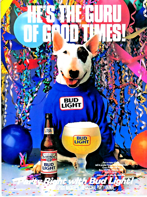 Spuds Mackenzie The Guru Of Good Times Vintage Bud Light Original