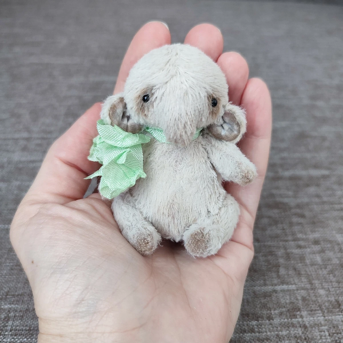 Teddy elephant. Handmade toy elephant. Plush elephant. OOAK stuffed animals