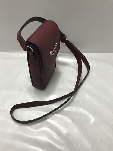 Guess Maxxe Chit Chat Phone Crossbody - Burgundy/Gold - Picture 8 of 12