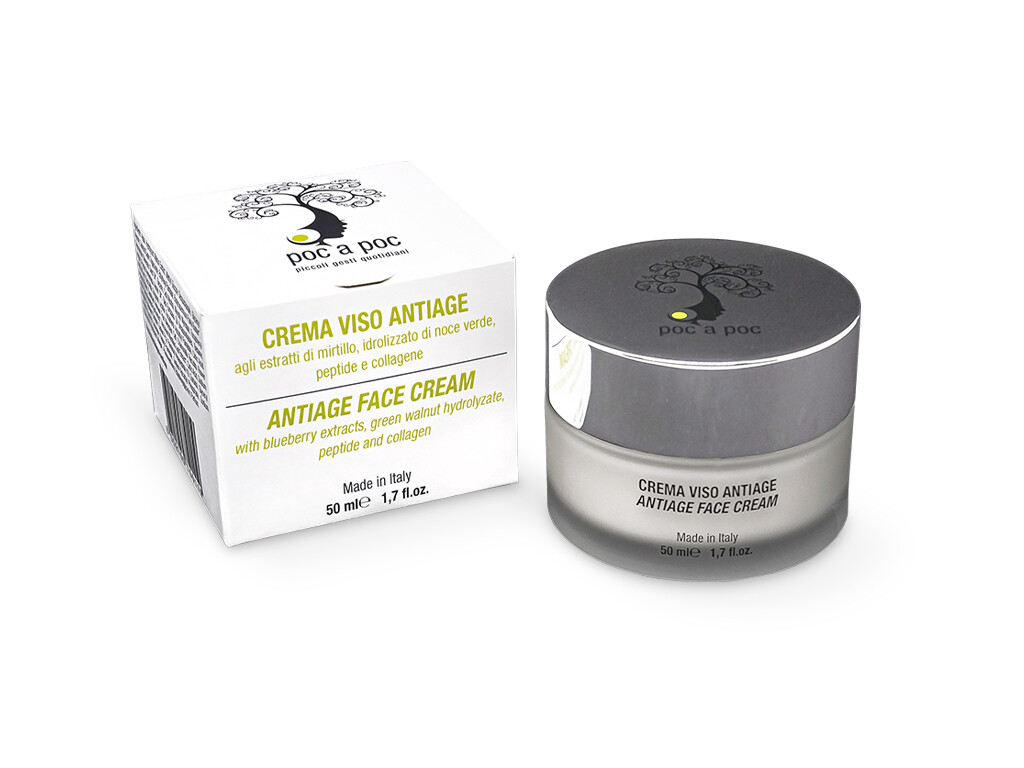 POC A POC Crema Viso AntiAge Con Acido Jaluronico, Collagene, Peptide antirughe
