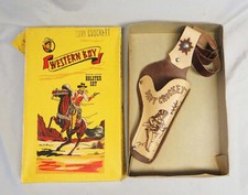 Rare Vintage Western Boy Davy Crockett Holster Set in Original Box MIB 