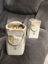 Juego de 2 tazas de café de cerámica Padilla Drip Glaze Shell beige