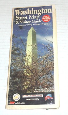 Washington DC Street Map & Visitor Guide Washington Monument (1999) PLEASE READ