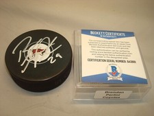 Brendan Perlini Signed Arizona Coyotes Hockey Puck Auto. Beckett BAS COA 1A