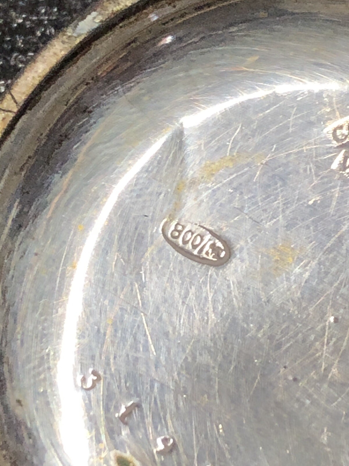 Vintage 800 Solid Silver Continental For Parts - image 5