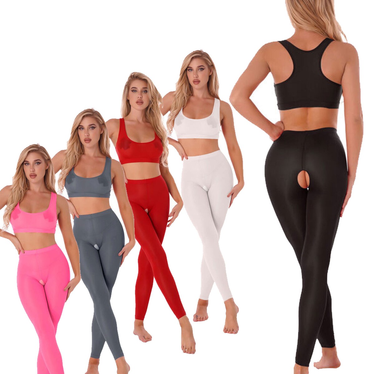 Women's Pieces Legging Pants with Sports Bra Gym Sets Yoga