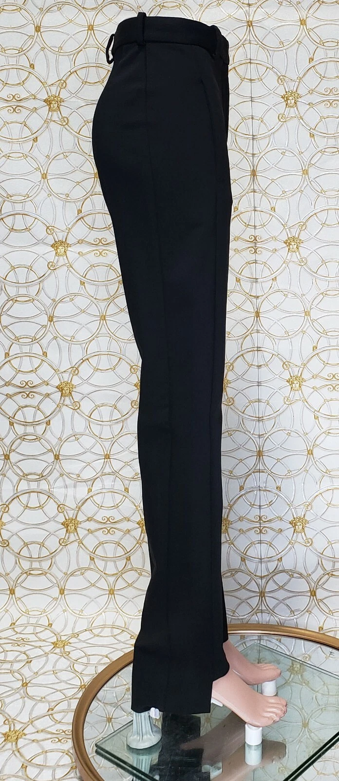 PANTALONE LANA CLASSICO NERO VERSACE F W15 LOOK #48 taglia 38 4
