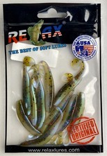 Relax Bass Shad 2.5" 7cm L089 10-Piece Rubber Fish Soft Bait Perch Lure USA Made