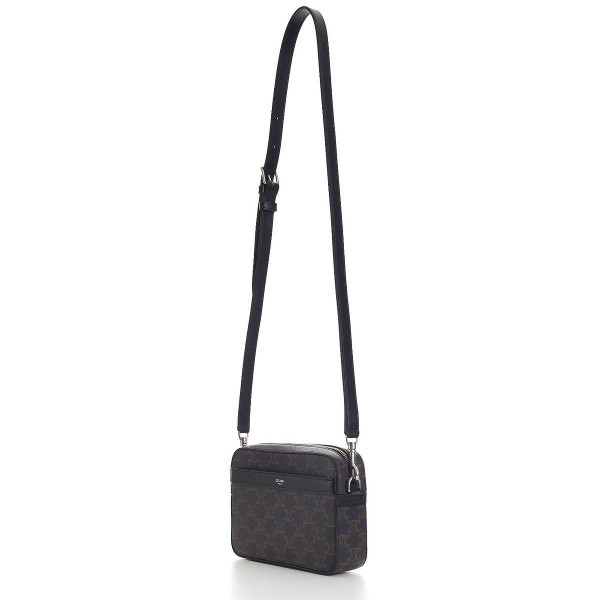 CELINE| (SMALL MESSENGER in TRIOMPHE CANVAS AND CALFSKI CELINE 1500$ Small Messenger Bag - Triomphe Canvas