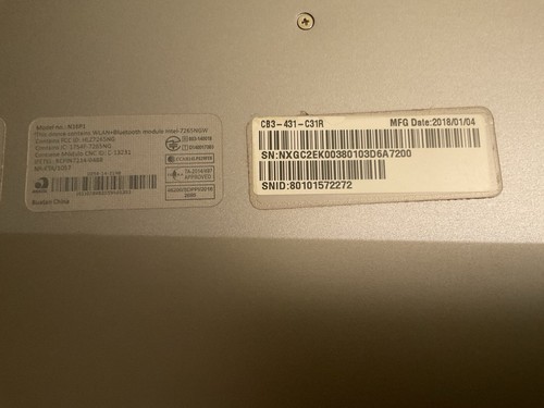 Acer Chromebook CB3-431 14" Intel Celeron N3060 2GB RAM 32GB eMMC 1.6 GHz - Picture 7 of 7