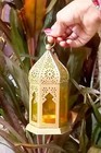 Moroccan style Hanging glass Tealight Candle Holder Lantern for Home DecorGarden