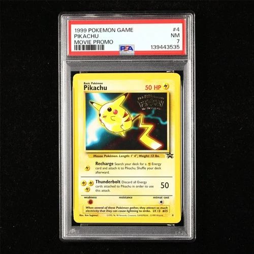 PSA 7 NM 1999 Pokemon ENG Pikachu #4 Promo