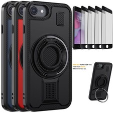 For Apple iPhone 7 4.7" Rugged Hybrid Slim Ring Case Cover / Screen Protector