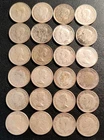 Canada, 24 Piece Lot Of Bullion Silver, 10 Cent Pieces.