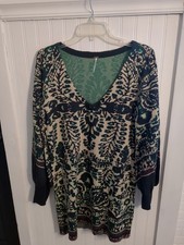 Free People Music & Lyrics Womens Dress Mini Sweater Dress Ladies Knit Boho Sz M