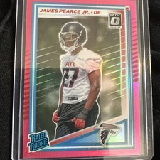 2025 Panini Donruss - Rated Rookie James Pearce Jr. #363 Optic Preview Pink...