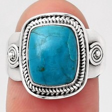 Natural Peruvian Opalina 925 Sterling Silver Ring s.7 Jewelry R-1398
