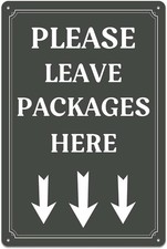 Delivery For Packages Please Leave Tin Metal Signs Home D cor 8x12