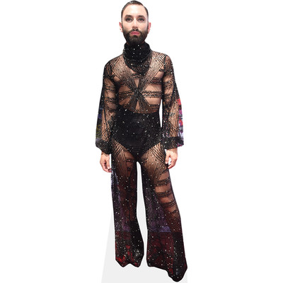 Conchita Wurst (Black Lace) Life Size Cutout