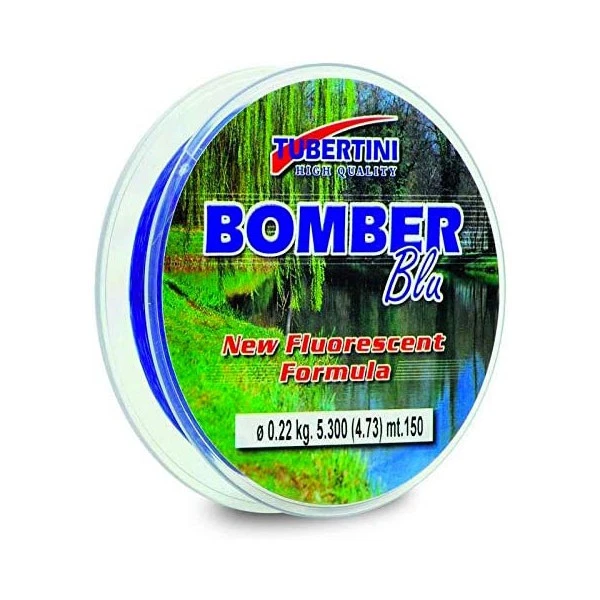 Ligne de pêche Tubertini Bomber Blu 1000 m fluorescente sous la lumière - Photo 1/1