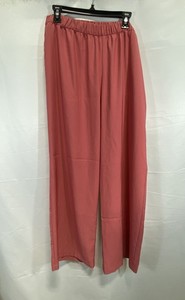 Worthington Women's Slate Rose Wide Leg Elastic Waist Pull On Pants Sz L NWT