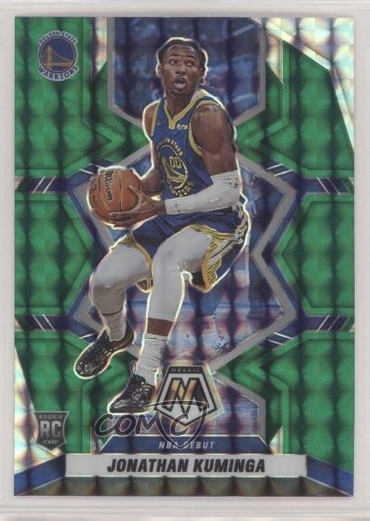 2021-22 Panini Mosaic NBA Debut Green Prizm Jonathan Kuminga #268 Rookie RC 0mi7
