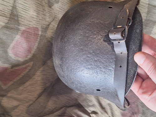 Wehrmacht Stahlhelm mit Innenfutter Sturmriemen 2. WK M40 M35 M42 - Bild 2 von 6